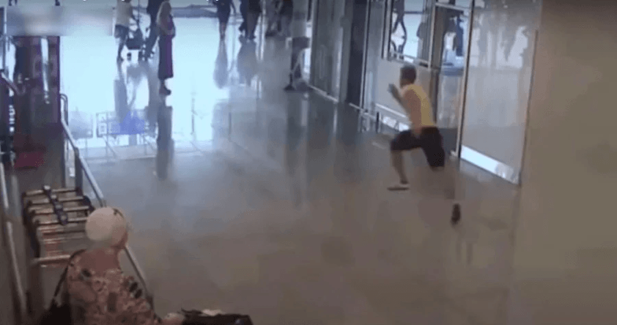 CCTV footage of Lars Mittank at the Varna Airport, Bulgaria