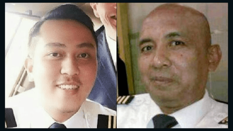 First Officer Fariq Abdul Hamid (left) and Captain Zaharie Ahmad Shah (right)