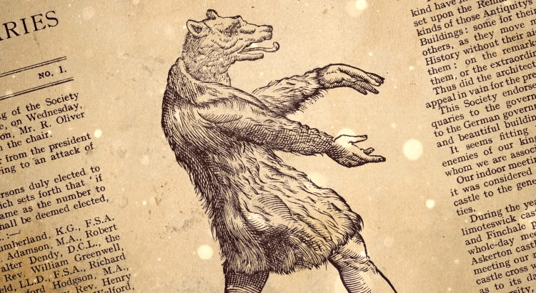 illustration of a Mythical Werewolf Creature