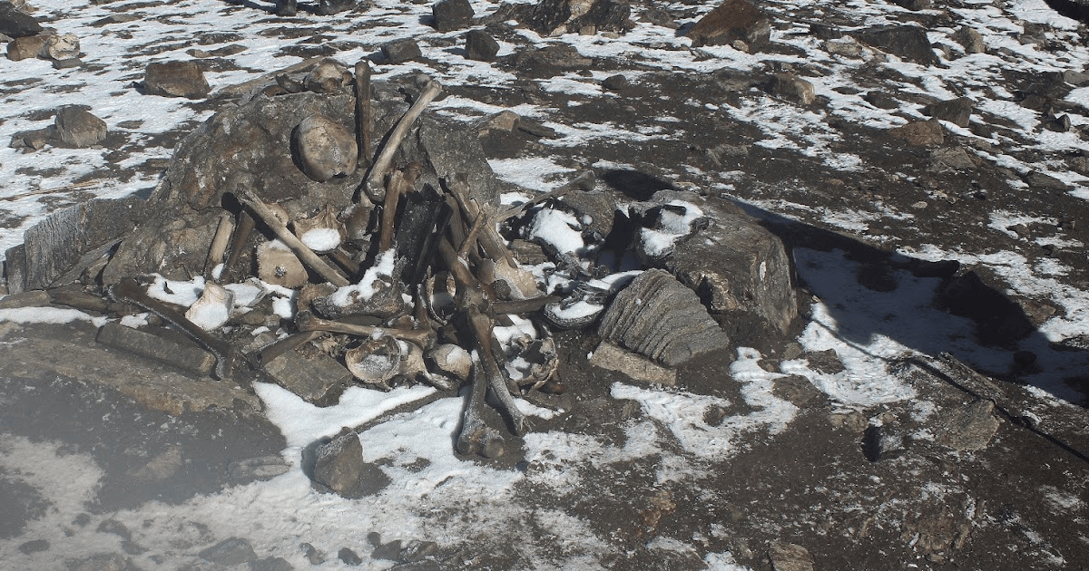 The Roopkund Skeleton Lake Mystery 10 Exposed Bones From the Lake Along With Belongings