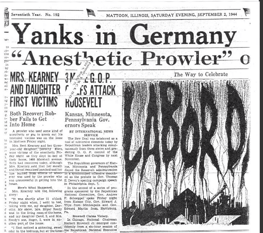 The Bizarre Mad Gasser of Mattoon (1944) 3 The First Headline About "The Mad Gasser", Source: NPR Illinois