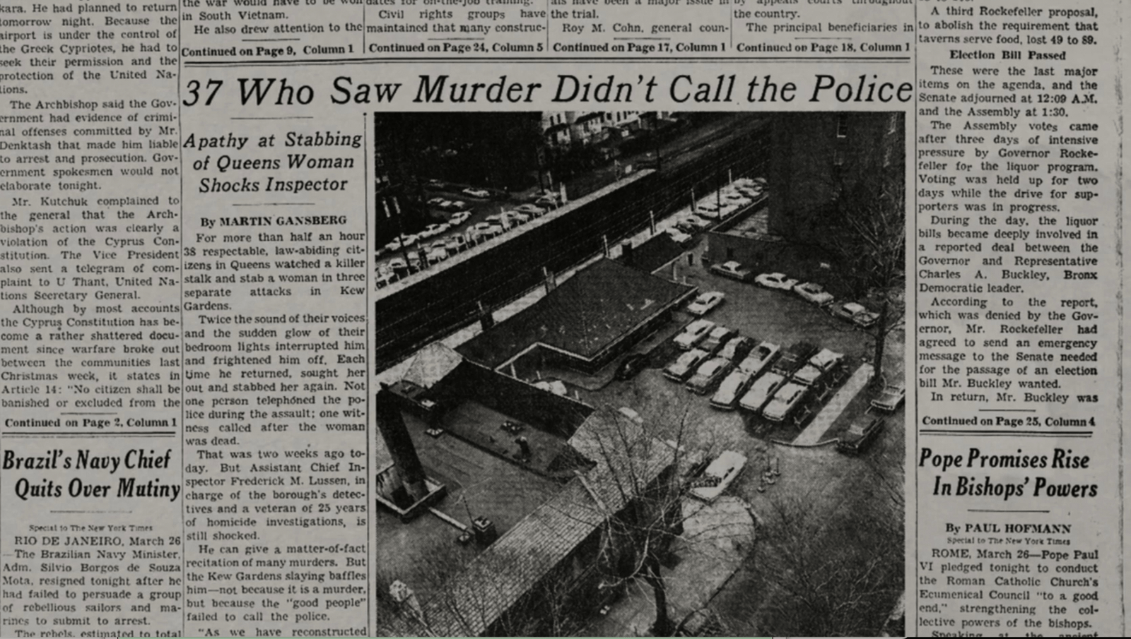 The 1964 Article on Kitty Genovese's Murder, Source: IMDb