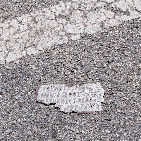 The Toynbee Tiles Mystery: Messages Hidden in the Streets 4 Toynbee Tile Embedded in a Street in Baltimore