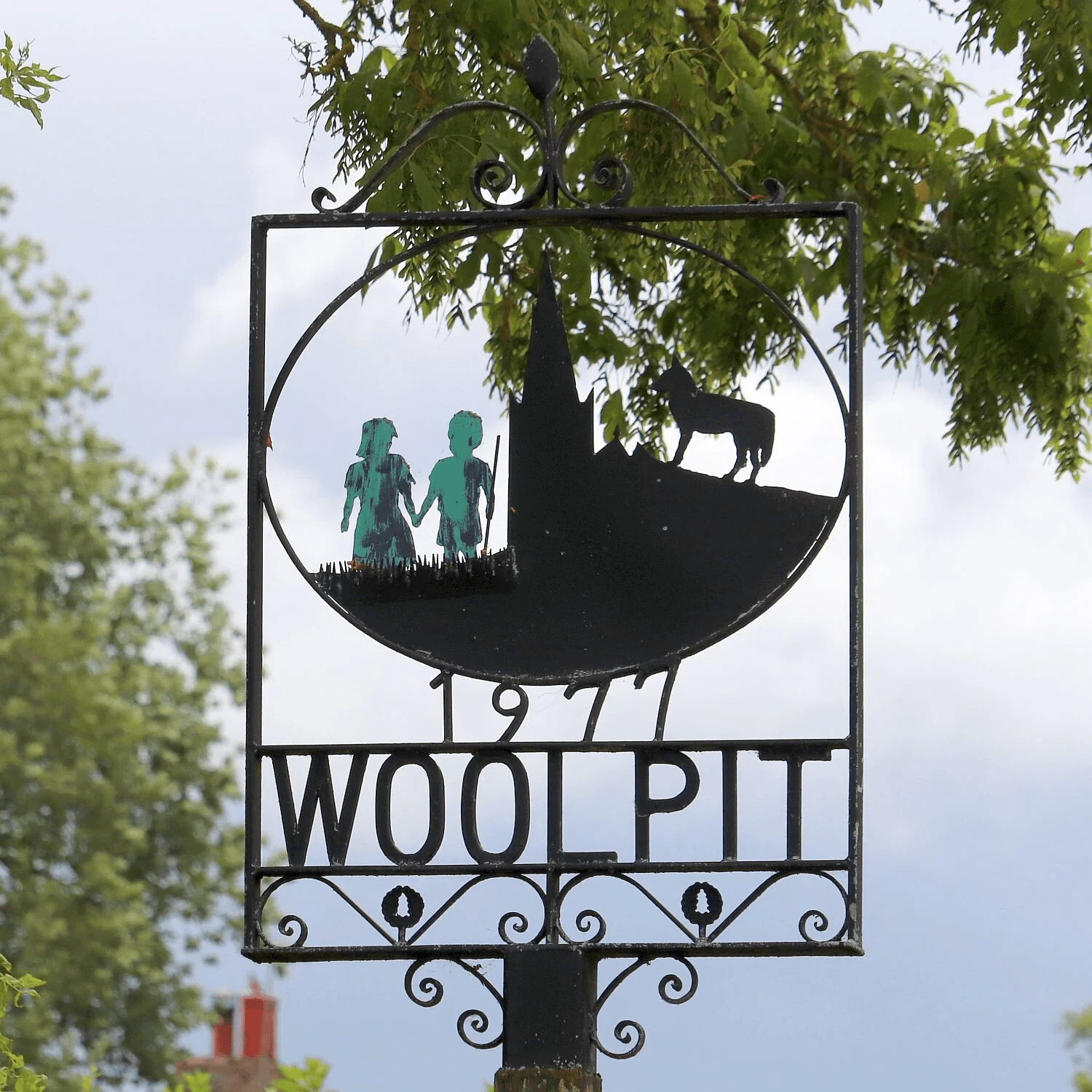 The Mysterious Green Children of Woolpit 3 Woolpit Village Sign in Suffolk, Source: Suffolk Village Signs