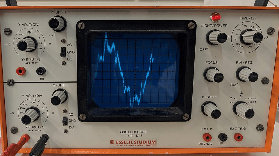 An Oscilloscope Displaying a Waveform, Used in Investigating the Taos Hum Phenomenon